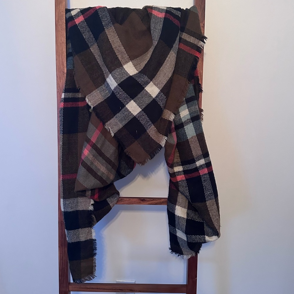 Brown Plaid Scarf